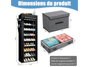 Armoire coloris noir largeur 1 cm