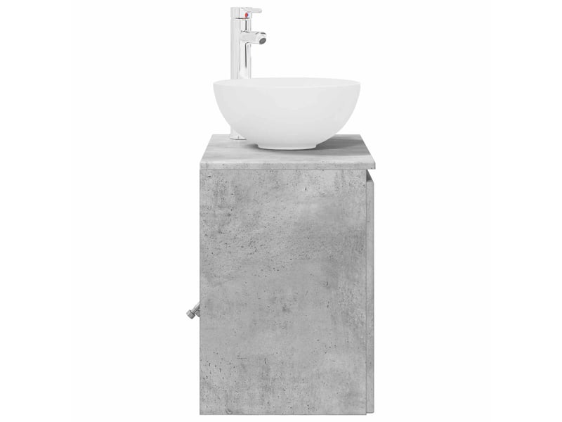 Vanité de lavabo mural, meuble de rangement gris béton 49.5x41x64.5 cm shl8682 - Conforama D