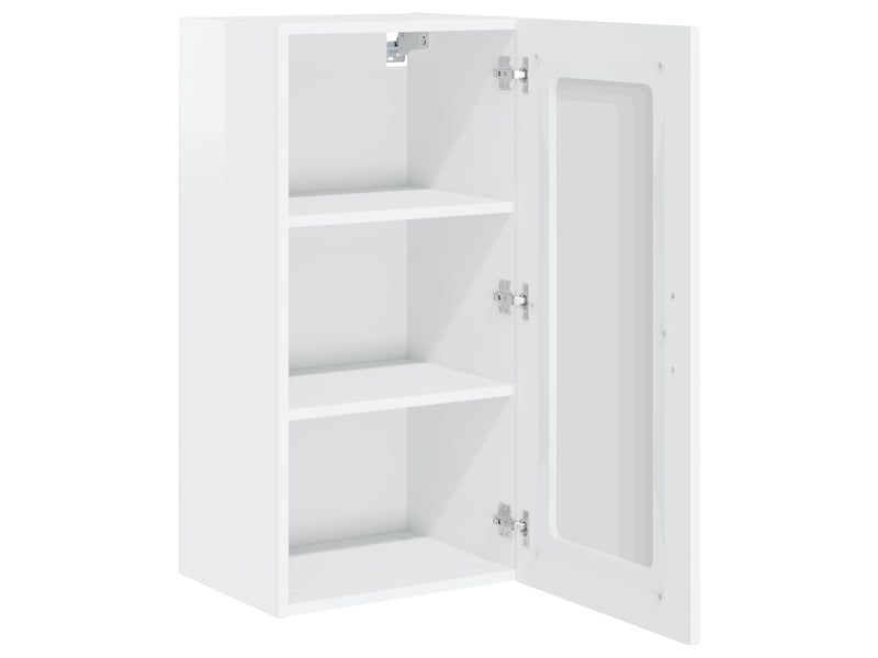  Meuble mural de cuisine | armoire de cuisine blanc brillant 40x31x80cm shl8369  - Conforama E