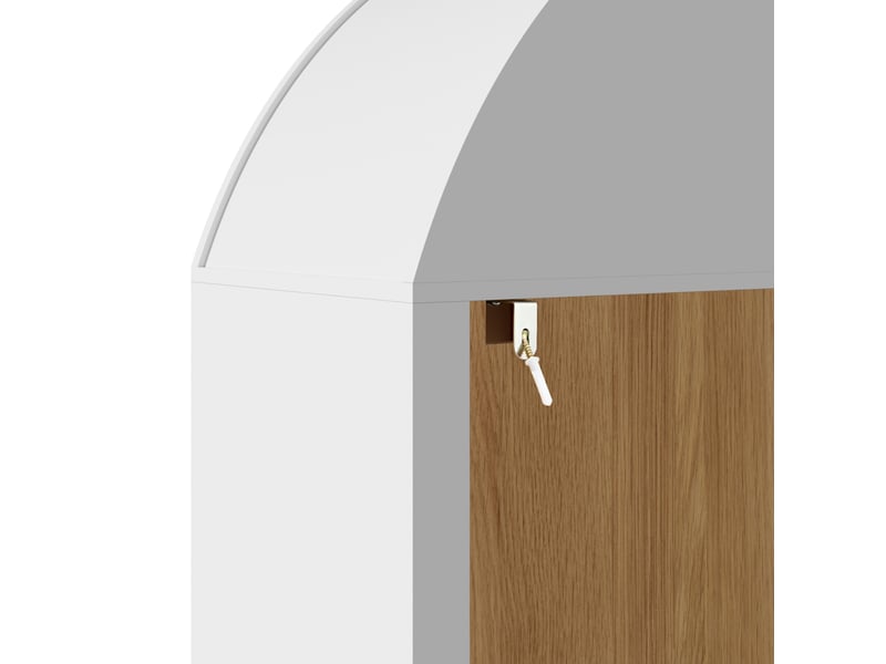Buffet haut,110x40x185 cm,3 portes vitrées et 4 tiroirs,mdf,blanc - Conforama E