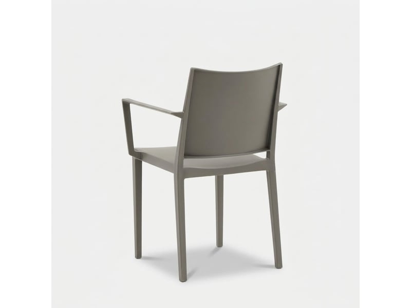 Lot de 2 chaises avec accoudoirs intérieur et extérieur vigo - gris  - Conforama E