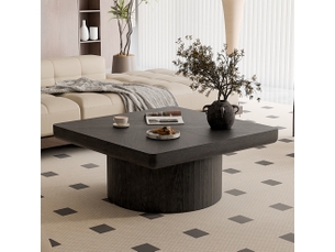 Table basse carré(e) coloris noir <strong>CHICFURN</strong> <strong></strong> - 78 cmx78 cm
