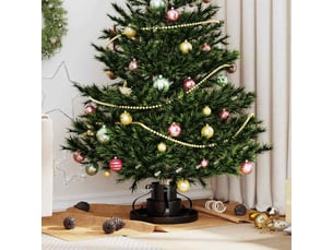 Pied de sapin de noël noir 40 x 40 x 21 cm acier cf61966