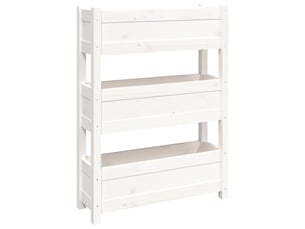 Jardinière - bac à fleurs blanc 77x25x104,5 cm bois massif de pin
