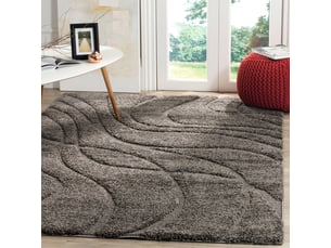 Tapis en polypropylène gris, 183 x 274 cm