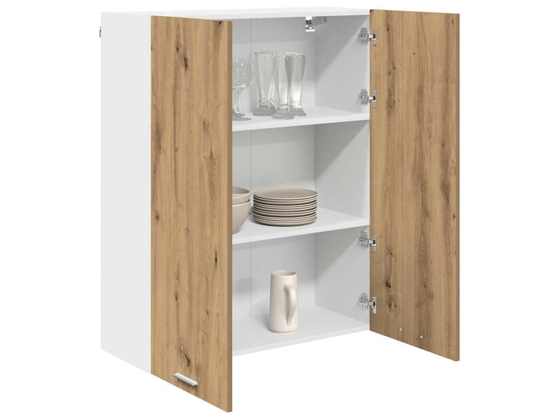  Meuble de rangement cuisine, armoire suspendue chêne artisanal 80x31x100cm shl5709  - Conforama C
