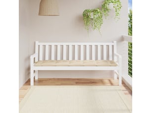 Coussin de banc de jardin, coussin d'assise beige 180x50x7 cm tissu oxford cf52657