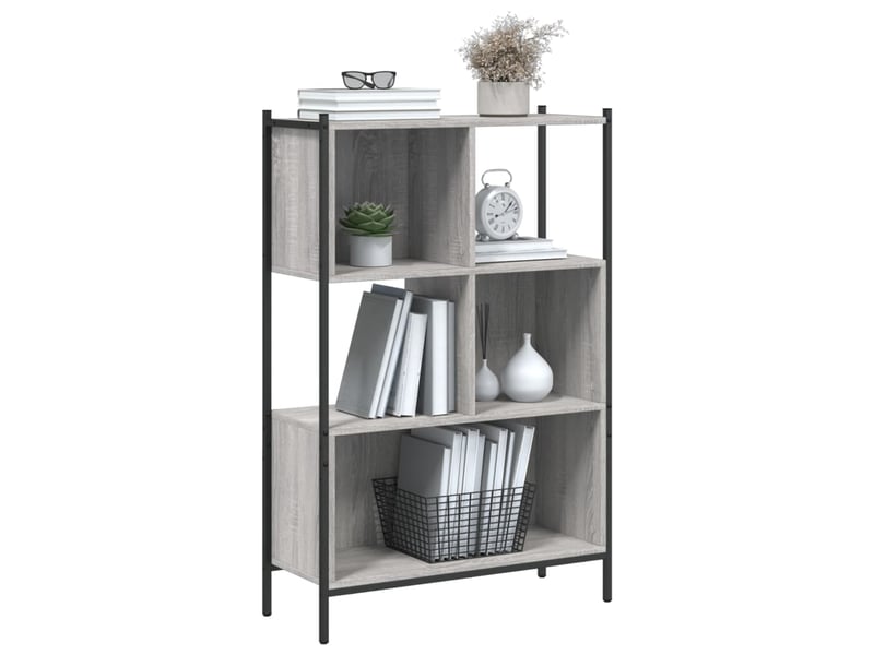  Bibliothèque, meuble de rangement salon sonoma gris 72x28x109 cm bois d'ingénierie  - Conforama D