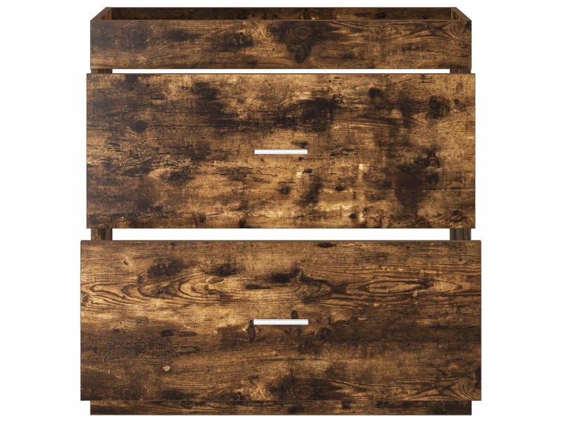  Meuble sous lavabo de salle de bain, commode chêne fumé shl2354  - Conforama D