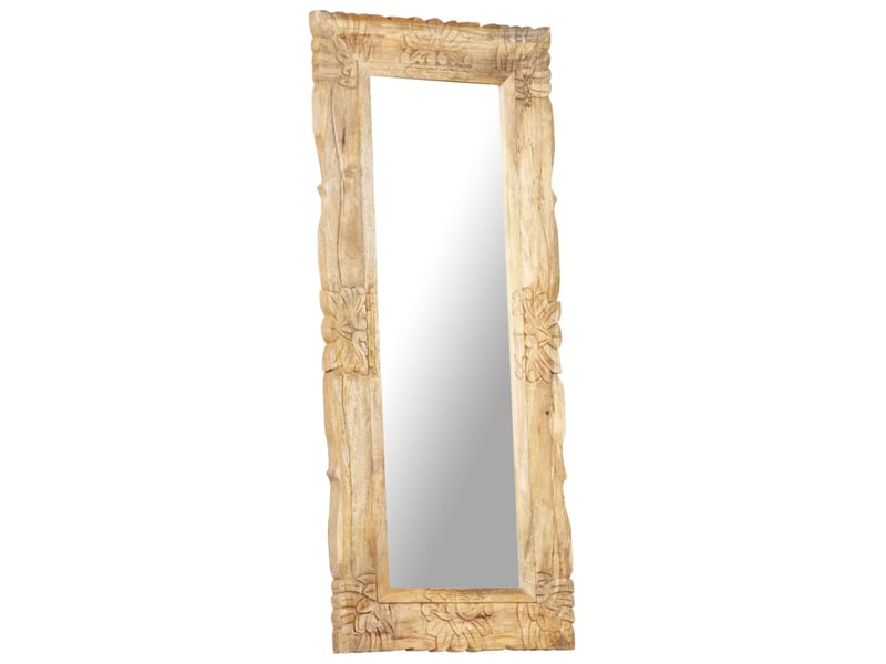 Miroir, miroir de maquillage 110x50 cm bois de manguier massif shl95232  - Conforama B