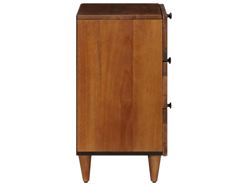  Table de chevet - cabinet de chevet - table de nuit marron 50 x 33 x 62 cm bois de mangue massif  - Conforama D