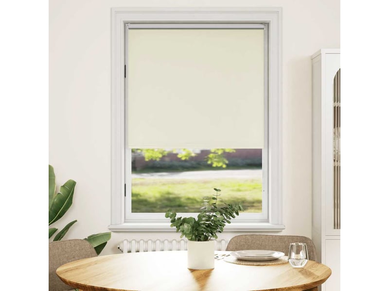 Store enrouleur occultant, store à rouleau 124,4 x 175 cm, largeur du tissu 120 cm, blanc cassé cf45413 - Conforama B