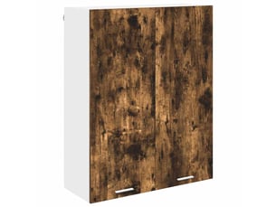 Meuble de rangement cuisine, armoire suspendue chêne fumé 80x31x100cm bois d'ingénierie