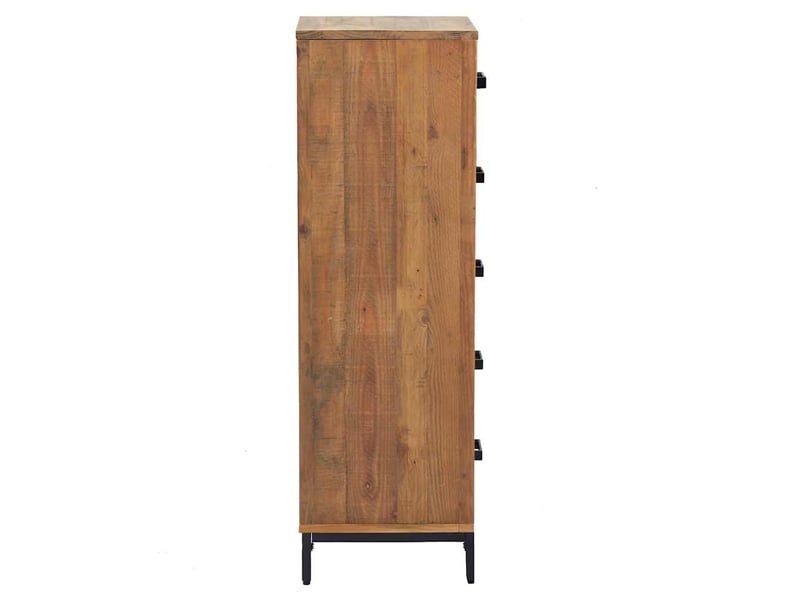  Commode chambre adulte, armoire à tiroirs 42x35x110 cm bois de pin massif  - Conforama E