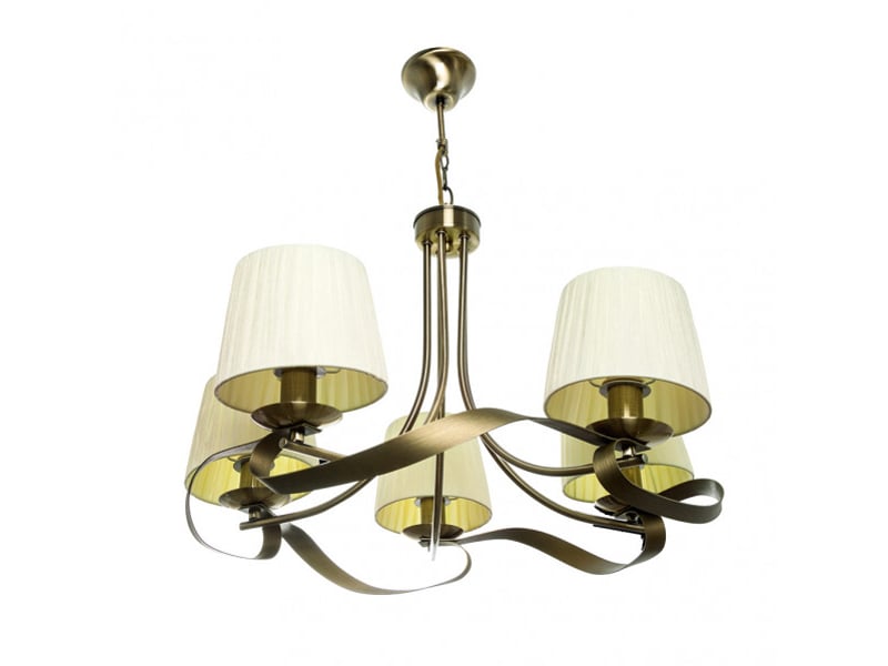  Fabrilamp baeza, lampe classique, 5xe14, cuir, 60-90 x 55 x 55 cm 201955014 - Conforama A