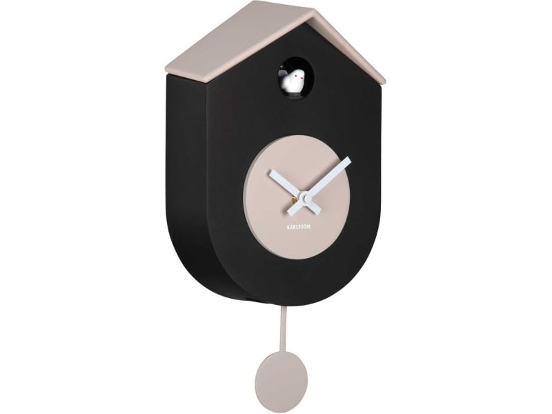  Horloge murale en abs grato cuckoo noir et gris clair  - Conforama A
