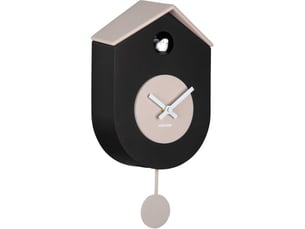 Horloge murale en abs grato cuckoo noir et gris clair
