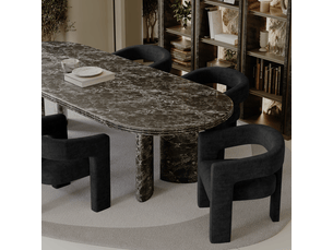 Fauteuil fixe <strong>SIA HOME</strong> <strong>MILAVLNO</strong> Velours noir vendu A l'unité