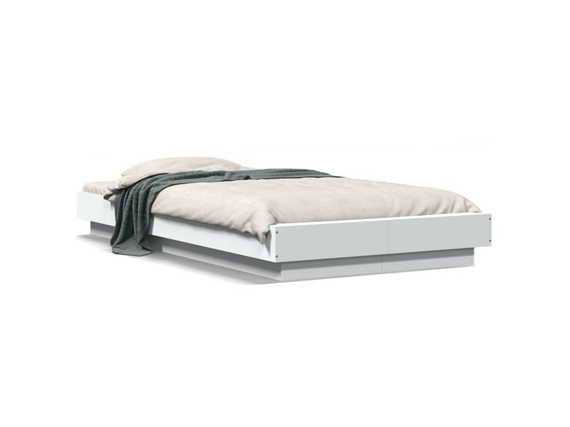  Lit simple- lit adulte -  cadre de lit sans matelas blanc 90x190 cm  - Conforama A
