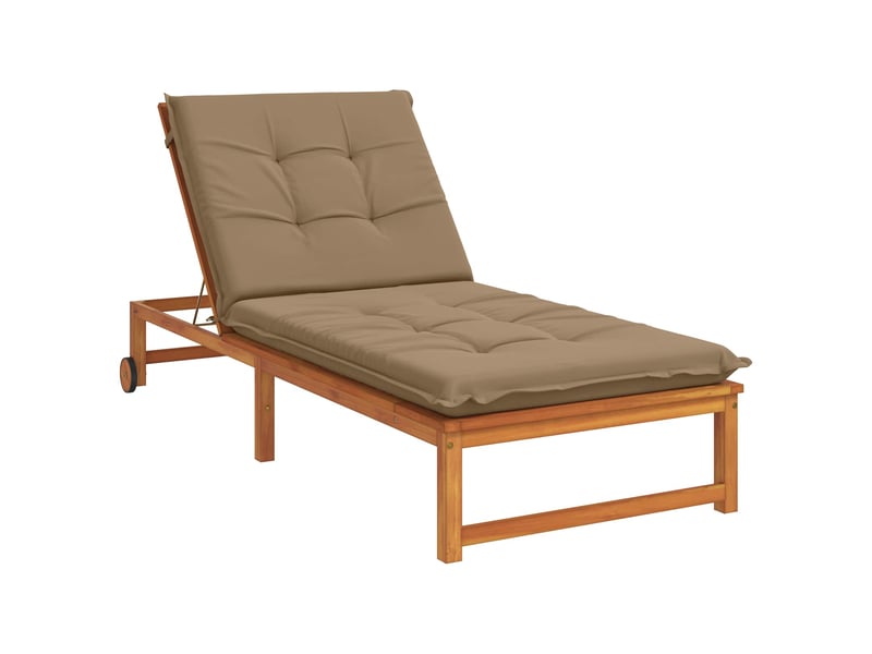  Coussin de transat, coussin pour bain de soleil gemert 100 % polyester taupe 190 x 80 x 9 cm cf56205  - Conforama C
