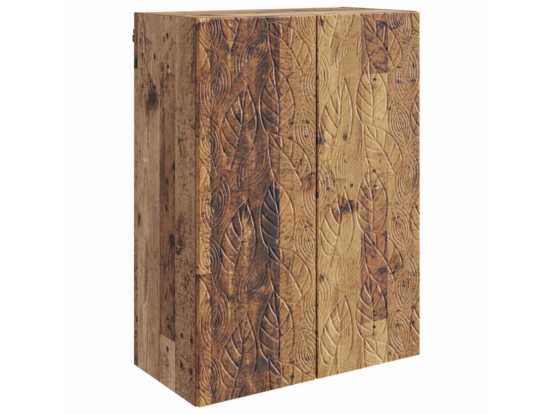  Armoire murale salon 66x34,5x90cm bois d'ingénierie bois ancien shl8691  - Conforama A