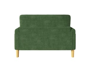 Canapé 2 places, canapé de salon, en tissu chenille, vert, coussins épais, adapté à l'espace de vie, design moderne