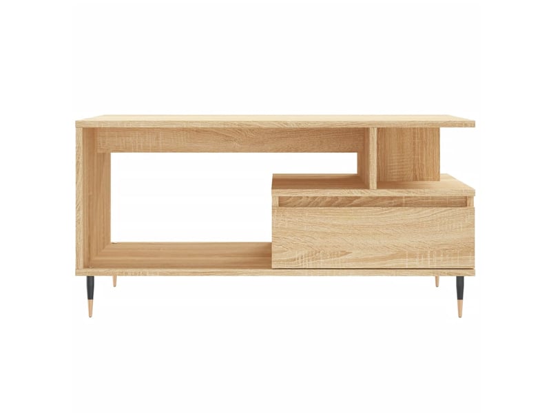  Table basse | table de salon chêne sonoma 90x49x45 cm bois d'ingénierie shl8319  - Conforama E