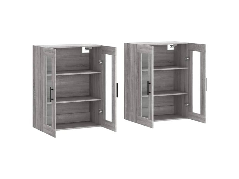  Armoires murales 2 pcs sonoma gris bois d'ingénierie shl91500  - Conforama D