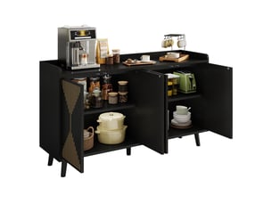 Buffet 4 porte(s) 0 tiroir(s) LPOSPI - 140 cm coloris noir
