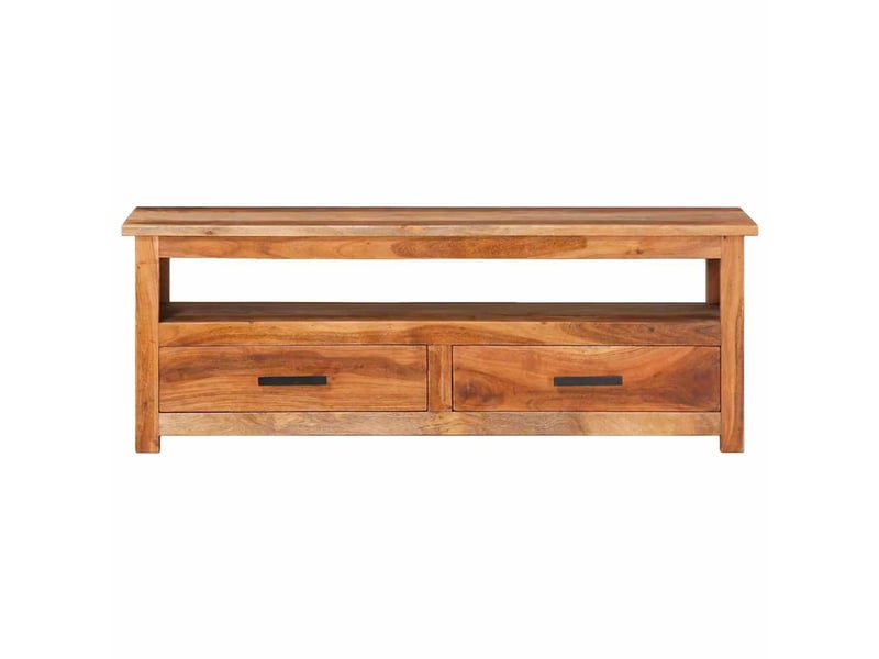  Meuble tv - banc tv - meuble de rangement 118x30x40 cm bois massif  - Conforama A