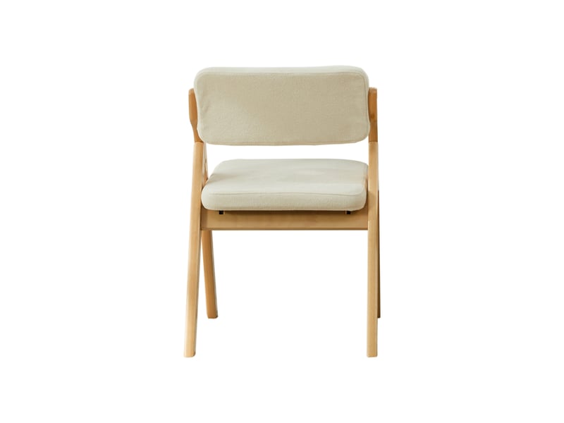 Lot de 2 chaises de salle à manger pliantes en hêtre et lin beige W5118P494896 - Conforama A