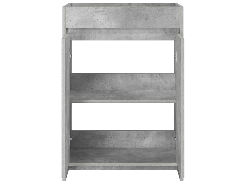  Meuble sous lavabo de salle de bain, commode gris béton shl1870  - Conforama D
