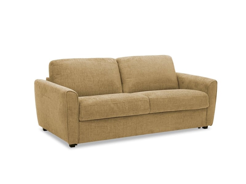 Canapé convertible express 3 places en velours texturé moutarde kaliana 5278R-3P-MOUT - Conforama A