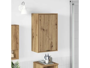 Cabinet de salle de bain, meuble de rangement chêne artisanal 39x23.5x65 cm