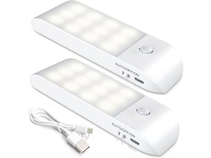 Veilleuse led rechargeable,[2 pièces] automatique lampe led détecteur de mouvement, lumière murale magnetique portable