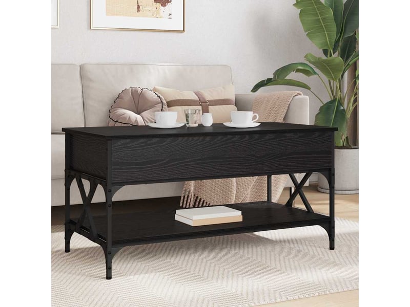 Table basse - table de salon - table à thé chêne noir 100 x 50 x 50 cm bois d'ingénierie - Conforama D