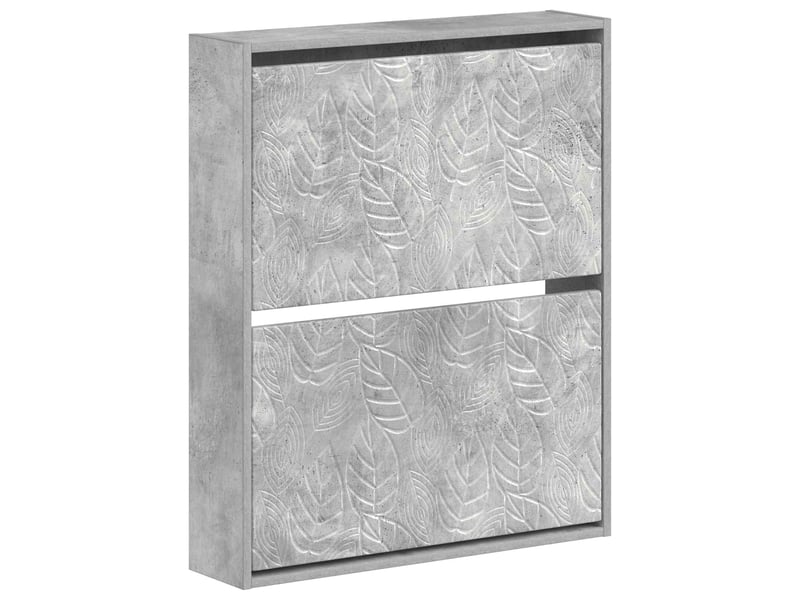  Meuble à chaussures mural, armoire à chaussures delft 71x17x86 cm gris béton  - Conforama A