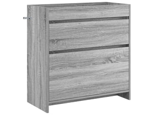 Meuble sous lavabo de salle de bain, commode sonoma gris shl8584
