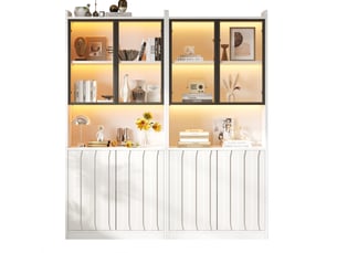 Vitrine coloris blanc <strong>DESMIU</strong> <strong></strong> - 160 cmx200 cm
