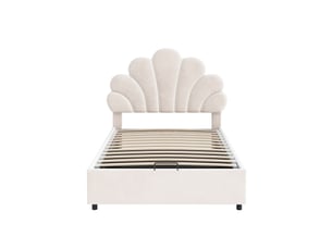 Lit coffre 90x200 cm Sol Morn coloris beige