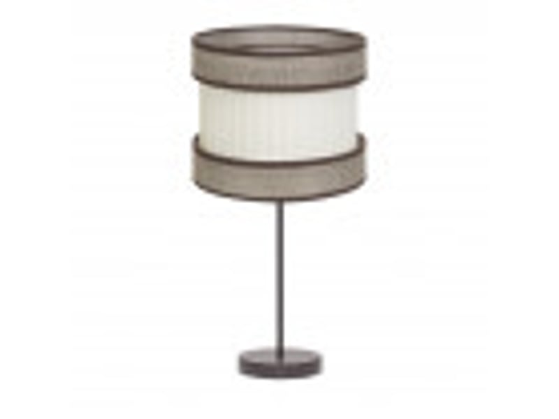  Fabrilamp home grande lampe à poser marron avec abat-jour beige et marron, 1 x e27, 61 cm 175571102 - Conforama B