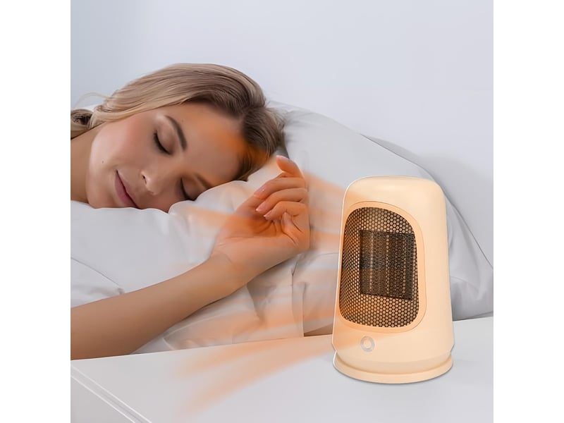  Ventilateur chauffage domestique céramique - compact, puissant, idéal pour petites pièces et bureaux, 1200 w, rose  - Conforama D