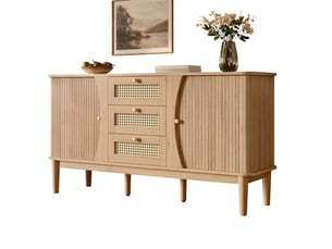Buffet 2 porte(s) 3 tiroir(s) <strong>MODFU</strong> <strong></strong> - 141 cm coloris naturel