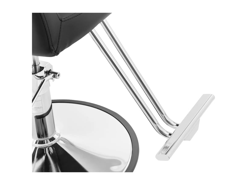  Fauteuil de coiffeur professionnel avec repose-pieds 200 kg acier inoxydable pvc noir 14_0008939  - Conforama D