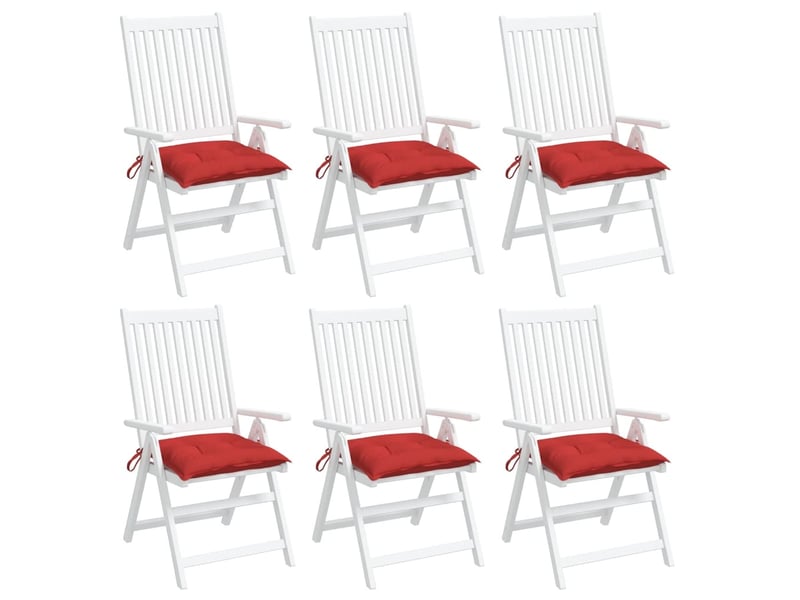  Lot de 6 coussins de palette, coussins de canapé rouge 50x50x7 cm tissu oxford cf59749  - Conforama D