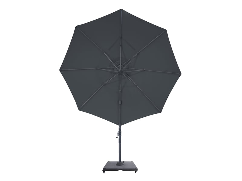  Axi solis parasol déporté rond avec pied de parasol, ø 300 cm, anthracitegris | pour le jardin terrasse avec armature thermolaquée | housse de protection inclus  - Conforama D