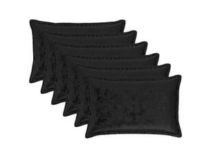 Lot de 6 housses de coussin houten noir 50 x 80 cm flanelle cf50001