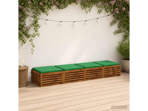 Lot de 4 coussins de siège, coussins d'assise soest 100 % polyester vert cf60620