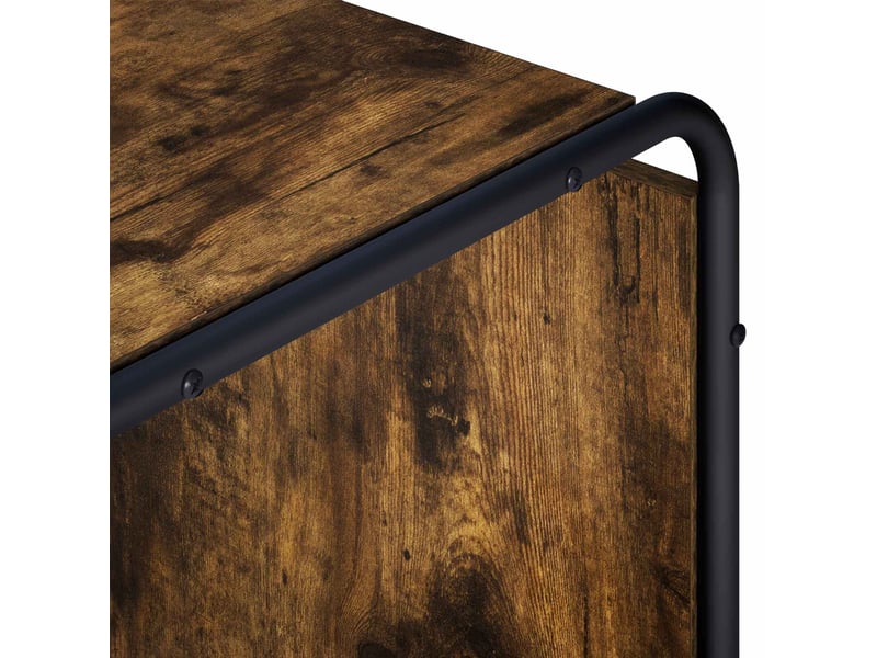  Buffet salon, buffet de rangement chêne fumé 80x37,5x64,5 cm bois d'ingénierie  - Conforama E