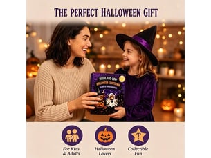 Calendrier de l'avent halloween 2026 highland cow – 24 ornements 2d surprises, vaches costumées, pour enfants et collectionneurs